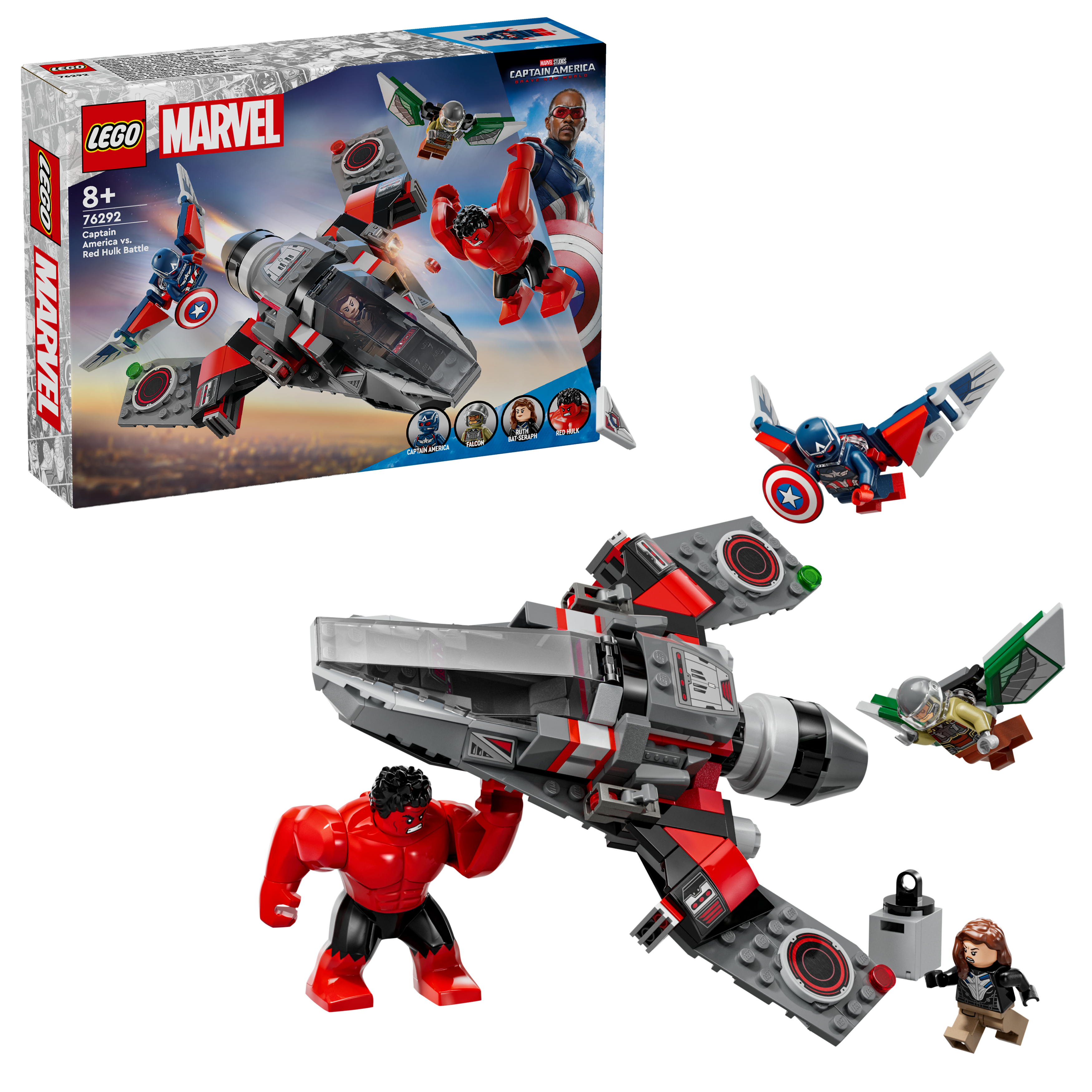 Lego 76292 Captain America Vs Red Hulk Battle