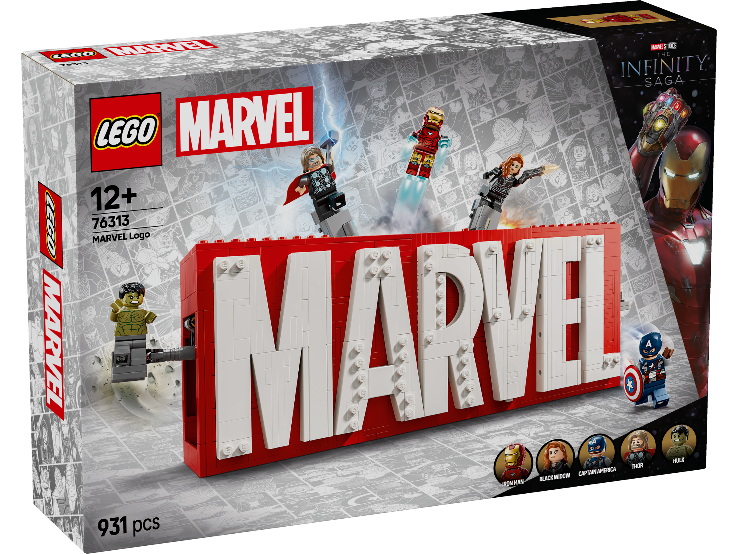 LEGO Marvel 76313 MARVEL Logo & Minifigures