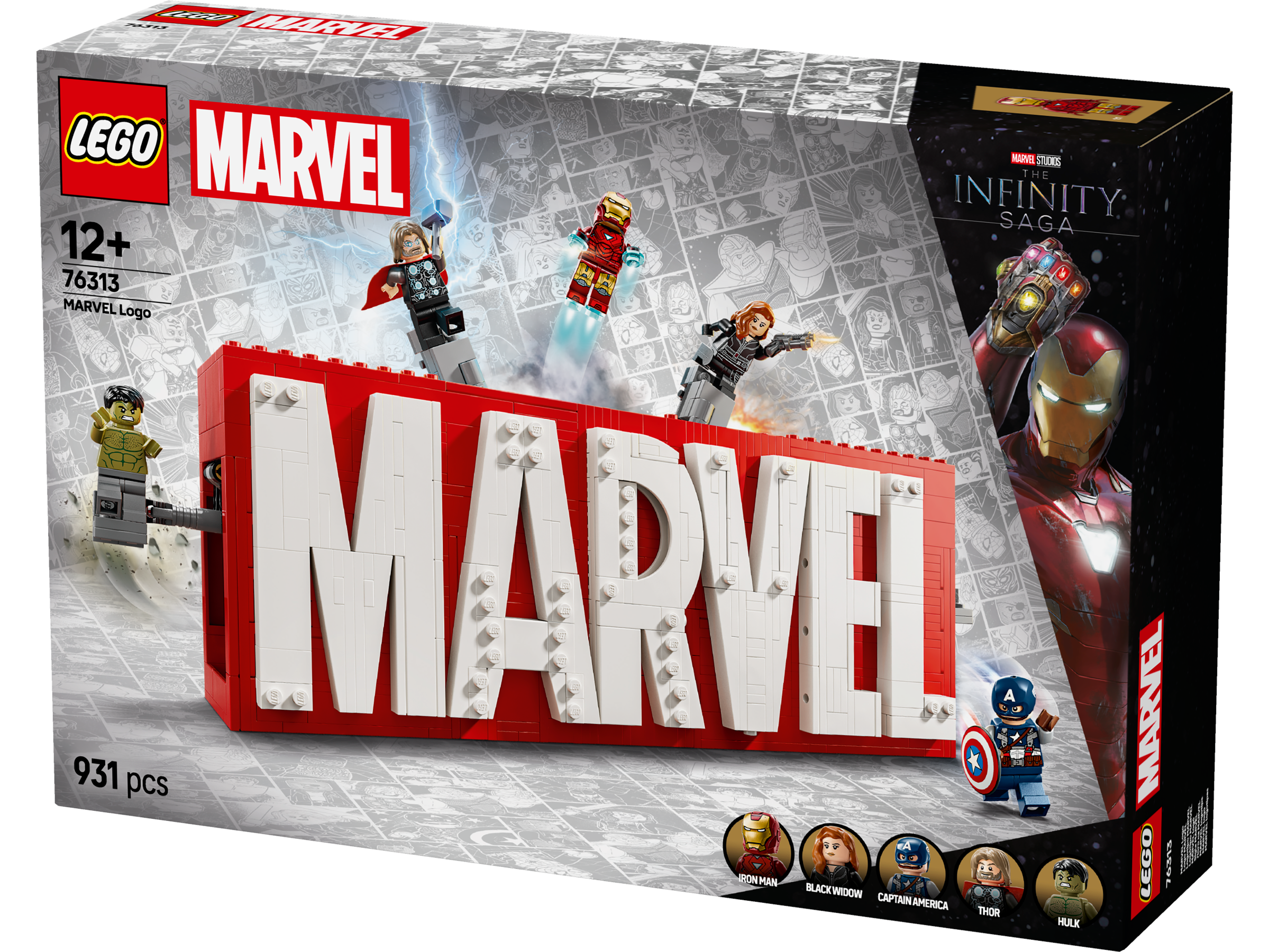 LEGO Marvel 76313 MARVEL Logo & Minifigures