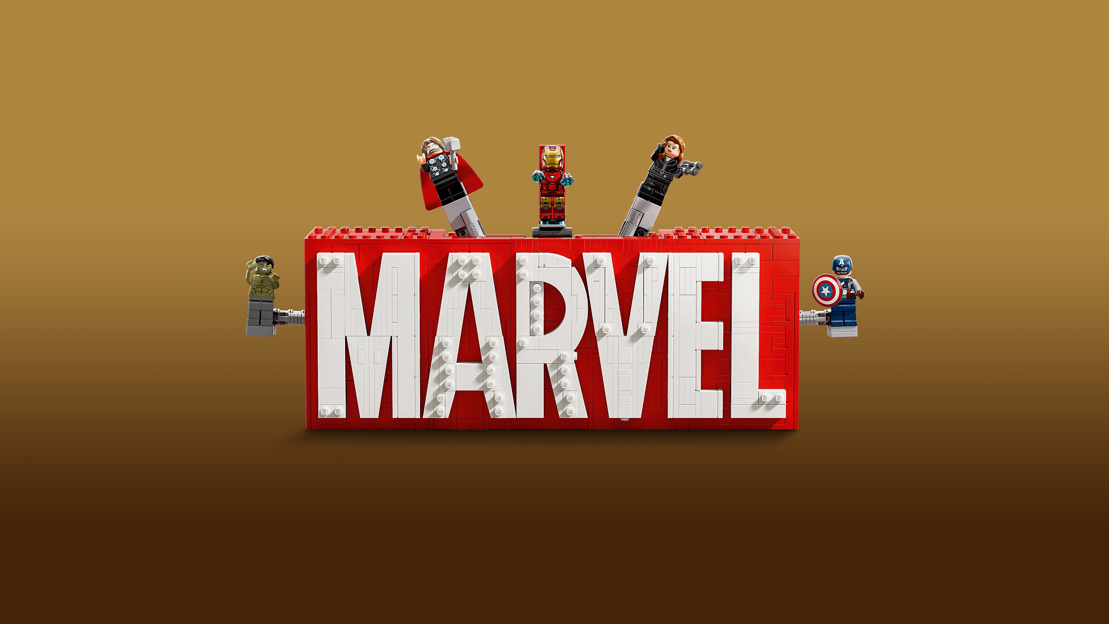 LEGO Marvel 76313 MARVEL Logo & Minifigures