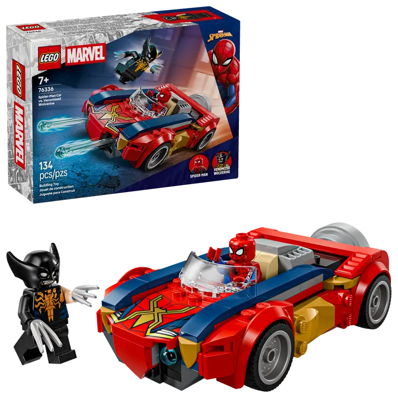 Lego 76336 Spider-Man Car vs. Venomized Wolverine
