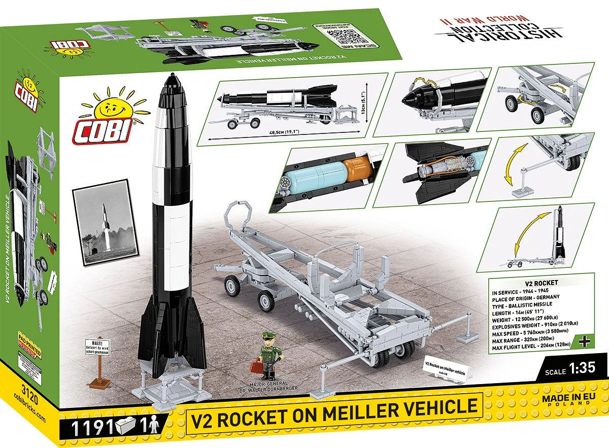 Cobi 3120 V2 Rocket On Meiller Vehicle 1:35 Scale