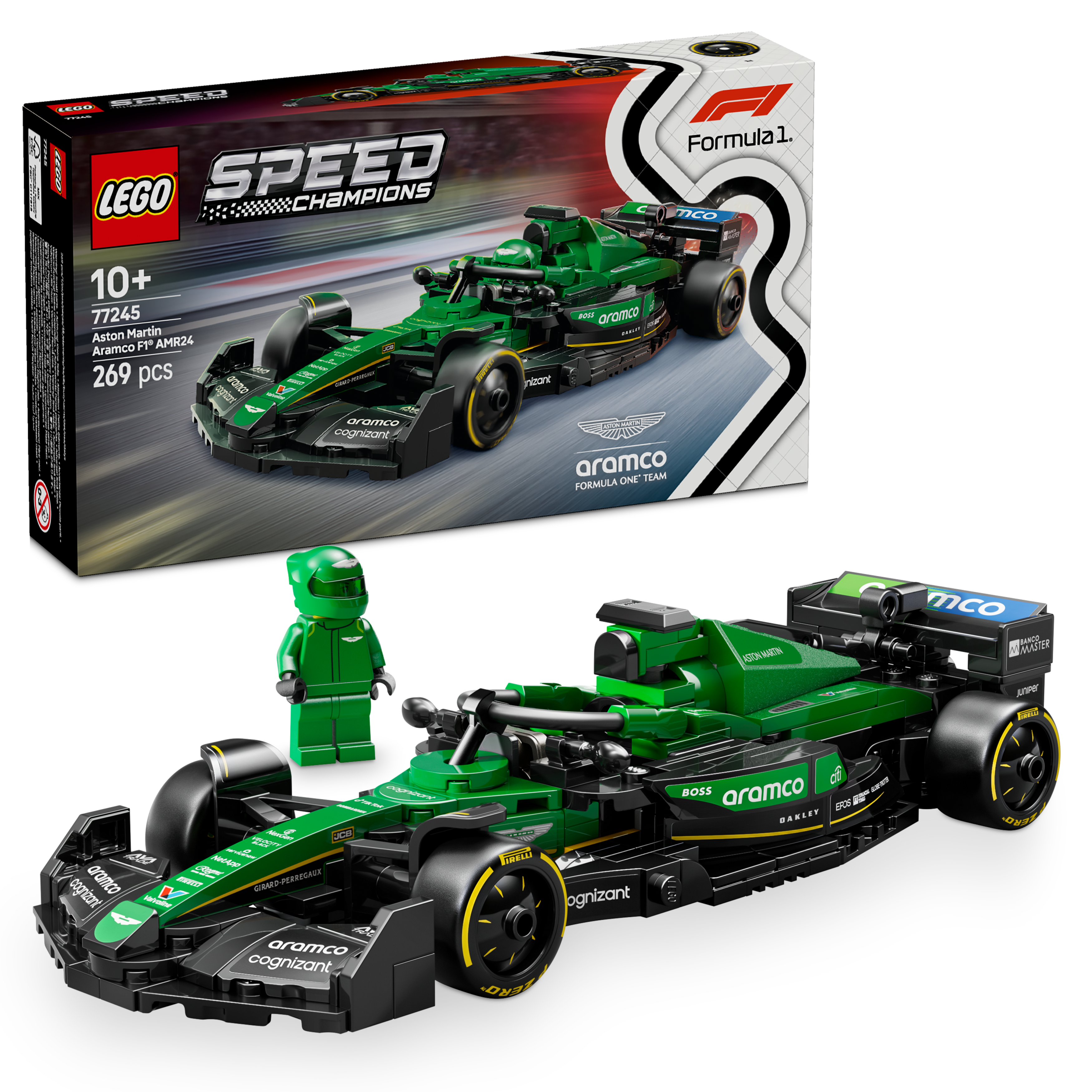 Lego 77245 Aston Martin Aramco F1 AMR24 Race Car