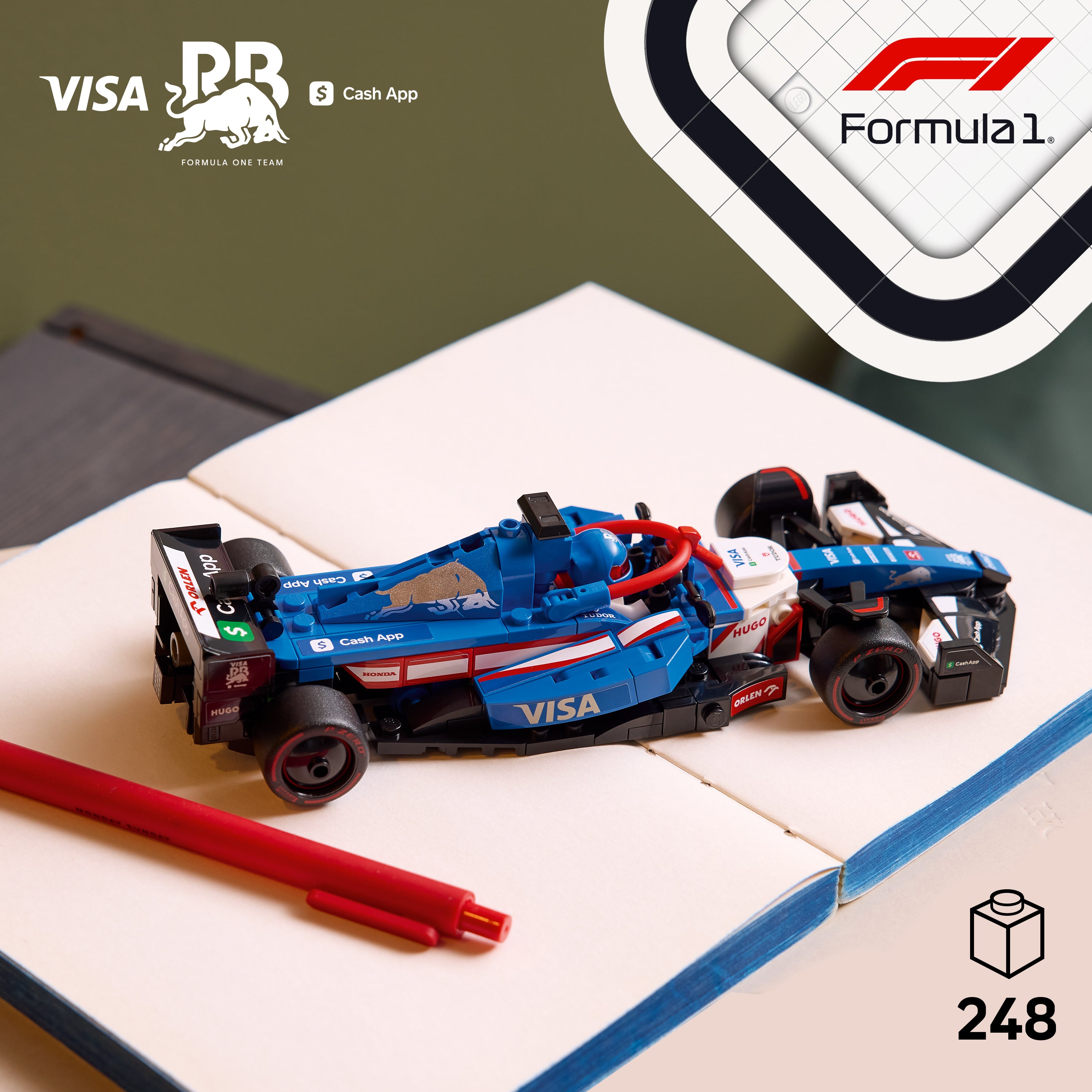 Lego 77246 Visa Cash App RB VCARB 01 F1 Race Car