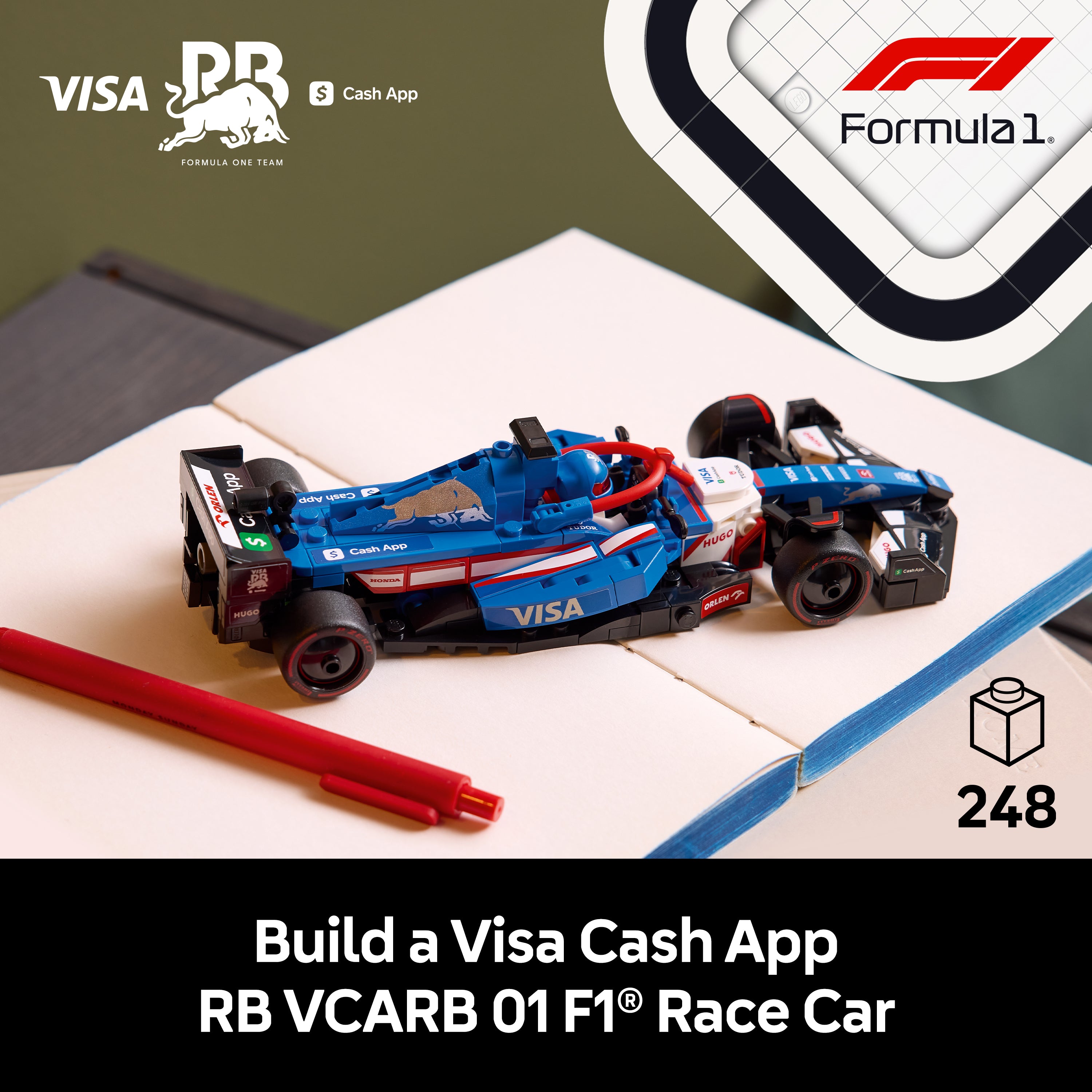 Lego 77246 Visa Cash App RB VCARB 01 F1 Race Car