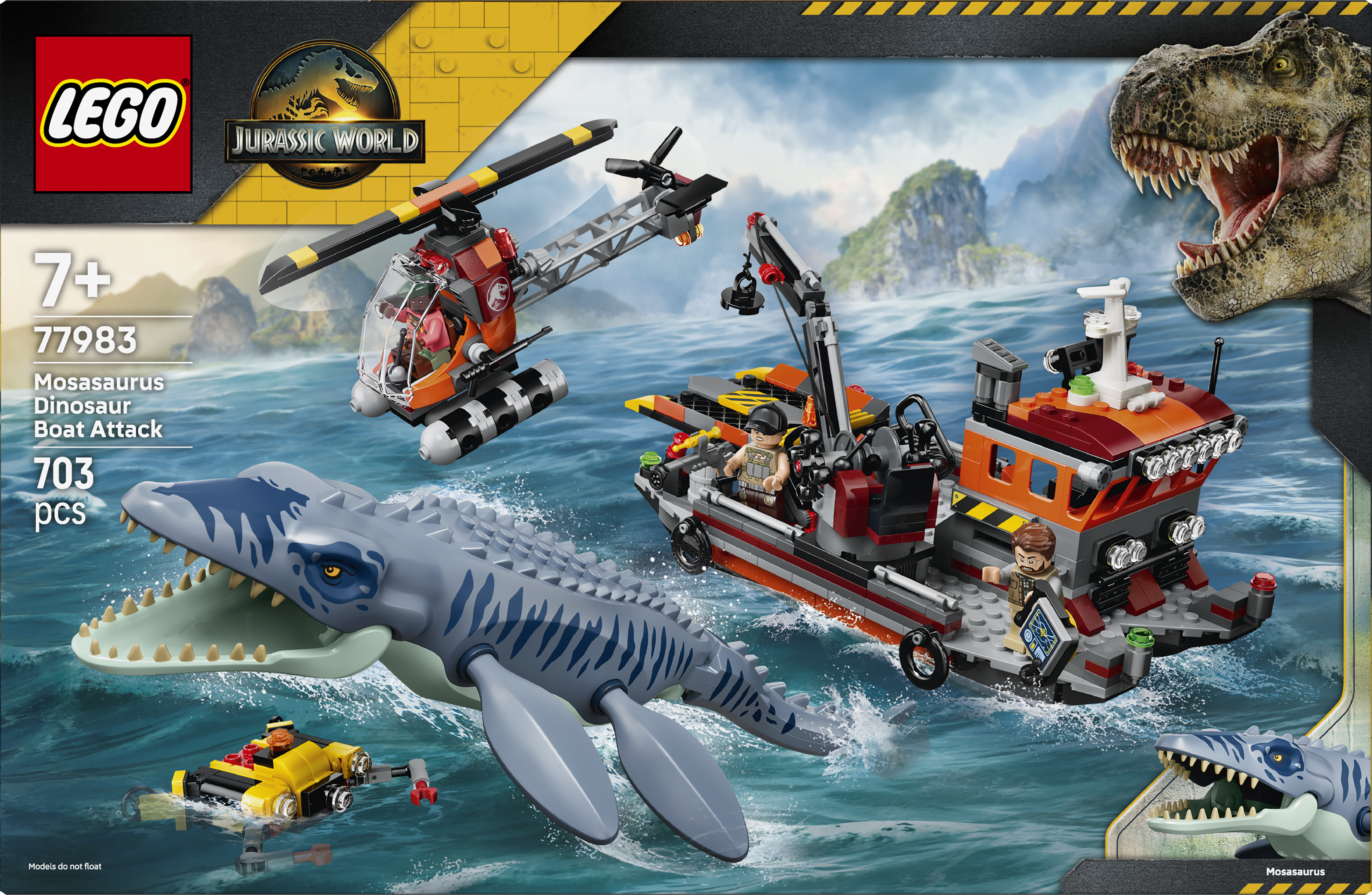 Lego 77983 Mosasaurus Dinosaur Boat