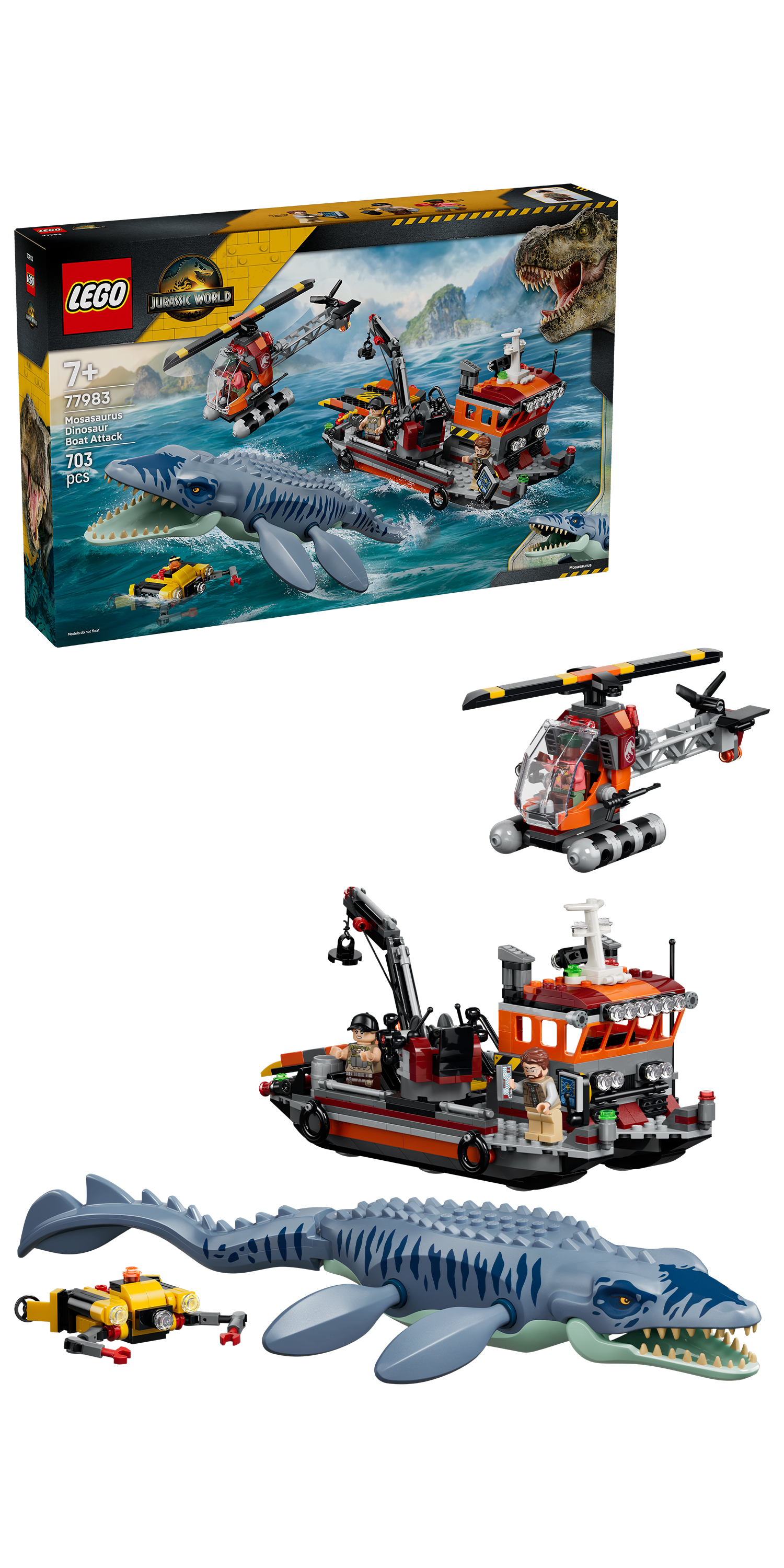 Lego 77983 Mosasaurus Dinosaur Boat