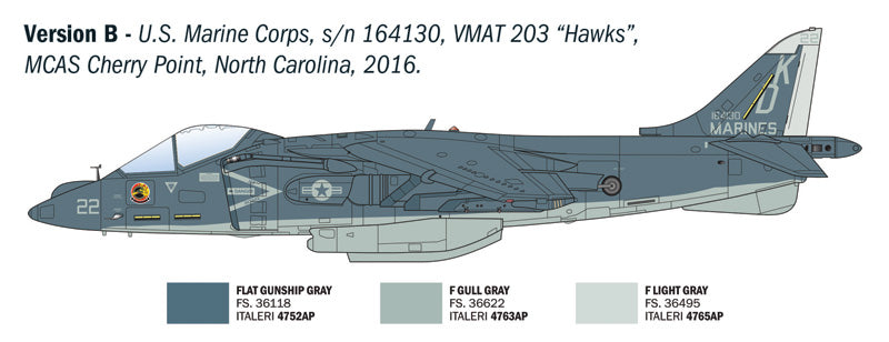 Italeri AV-8B Harrier Jump Jet 1:72 Scale Kit