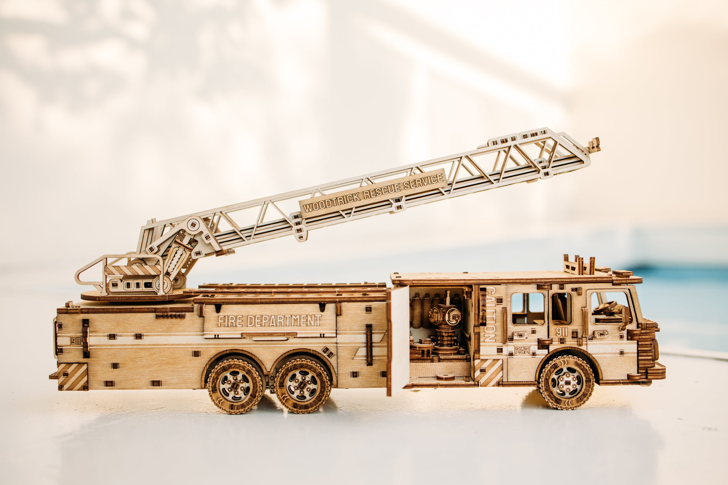 Wood Trick Rescue Firetruck 3D Set