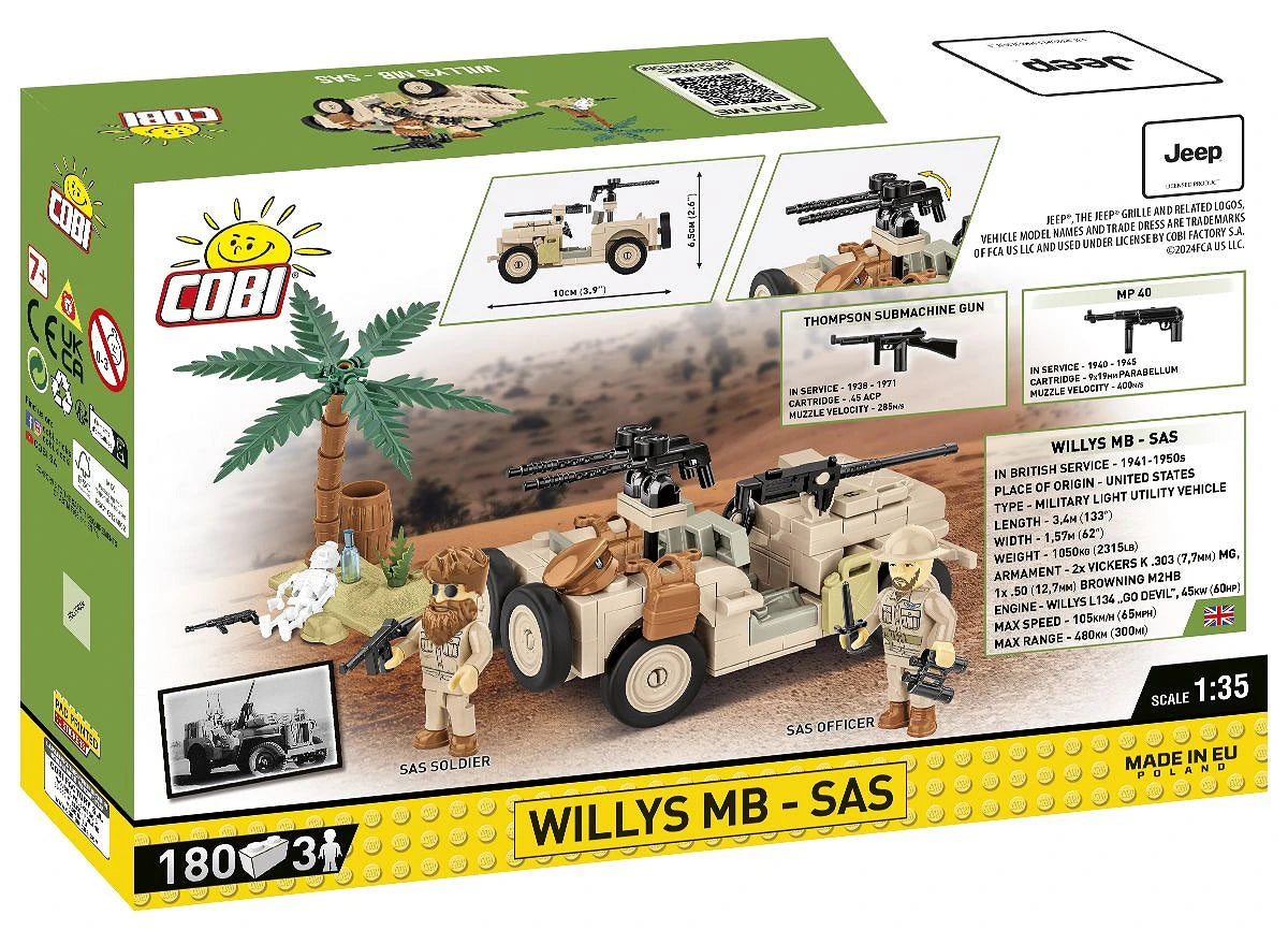 Cobi 2298 Willys MB Jeep 1:35 Scale Set