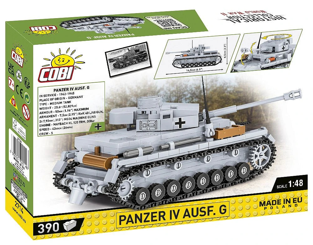 Cobi 2714 Panser IV Ausf.G Tank 1:48 Scale Set