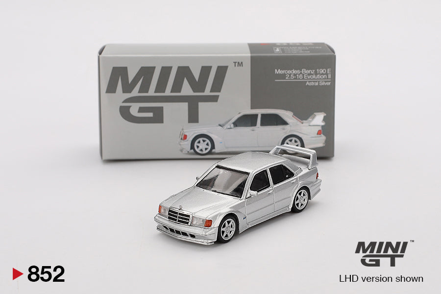 Mini GT Mercedes-Benz 190E 2.5-16 Evolution II Astral Silver 1:64 Die Cast