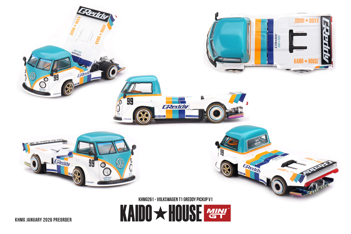 Mini GT Volkswagen T1 Greddy Pick-Up 1:64 Scale