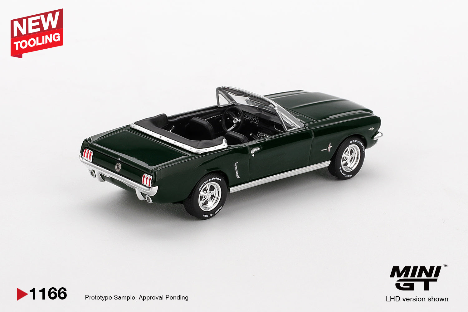 Mini GT Ford Mustang Convertible 1964 Highland Green 1:64 Die Cast