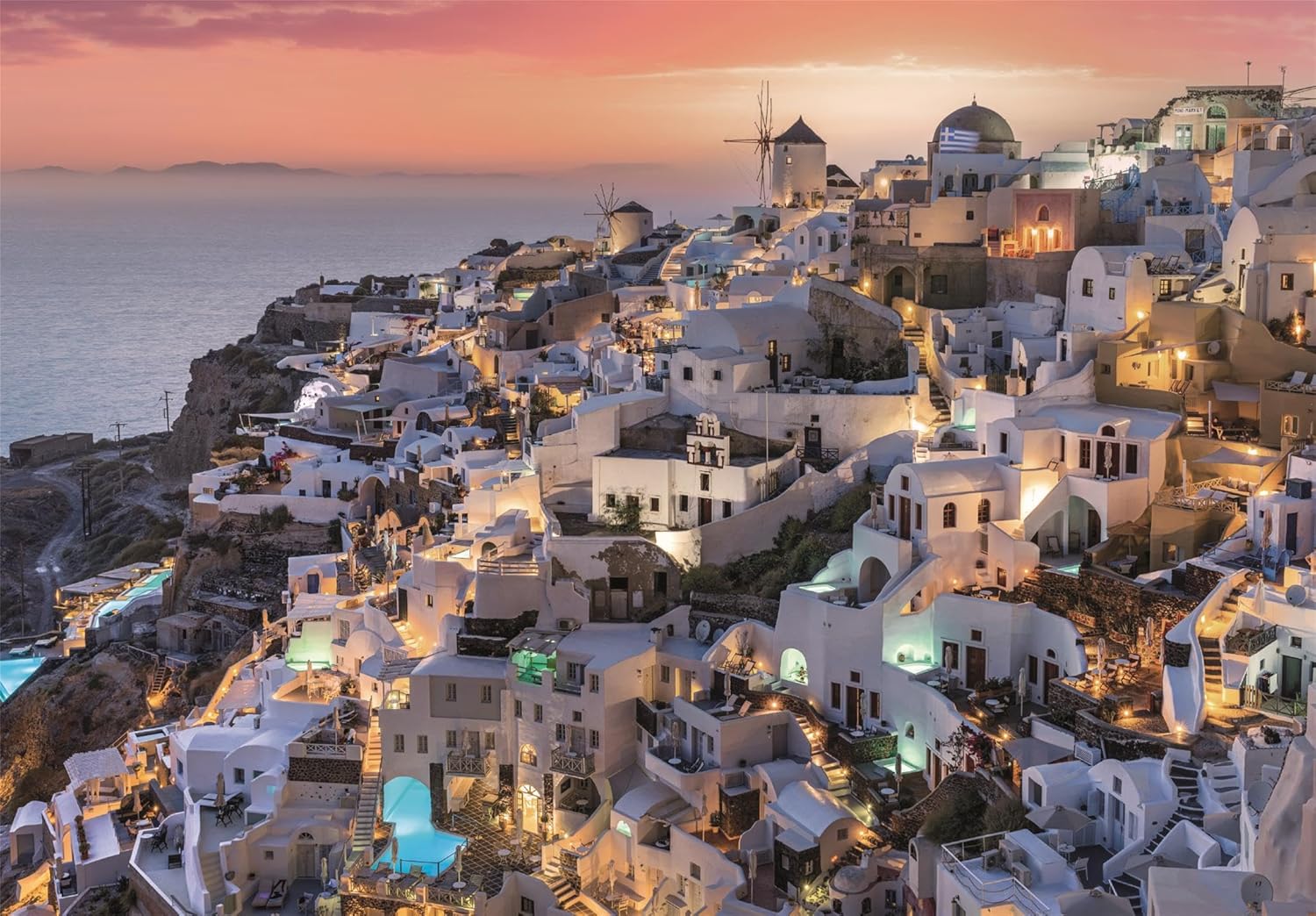 Clementoni Shades Of Santorini 1000 Piece Puzzle High Quality Collection
