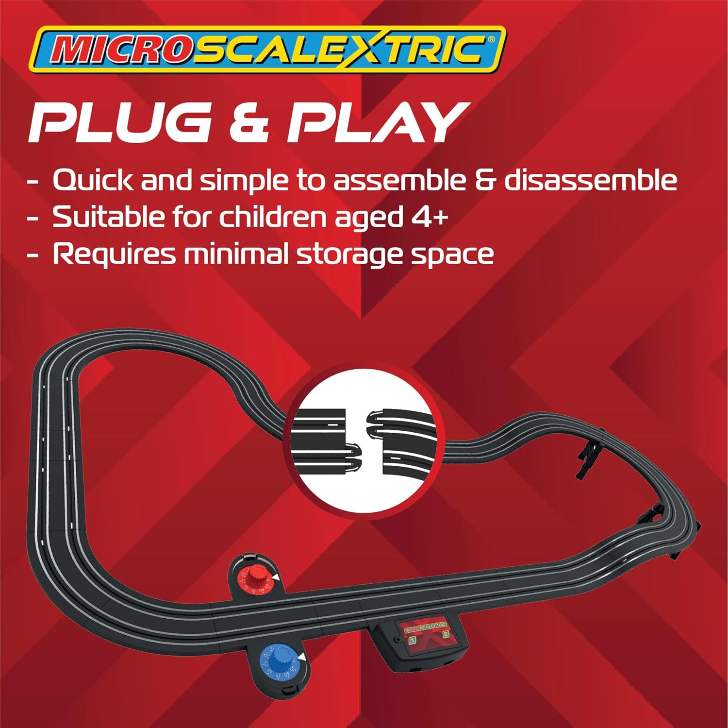 Micro Scalextric Batman vs Joker Set Battery Power
