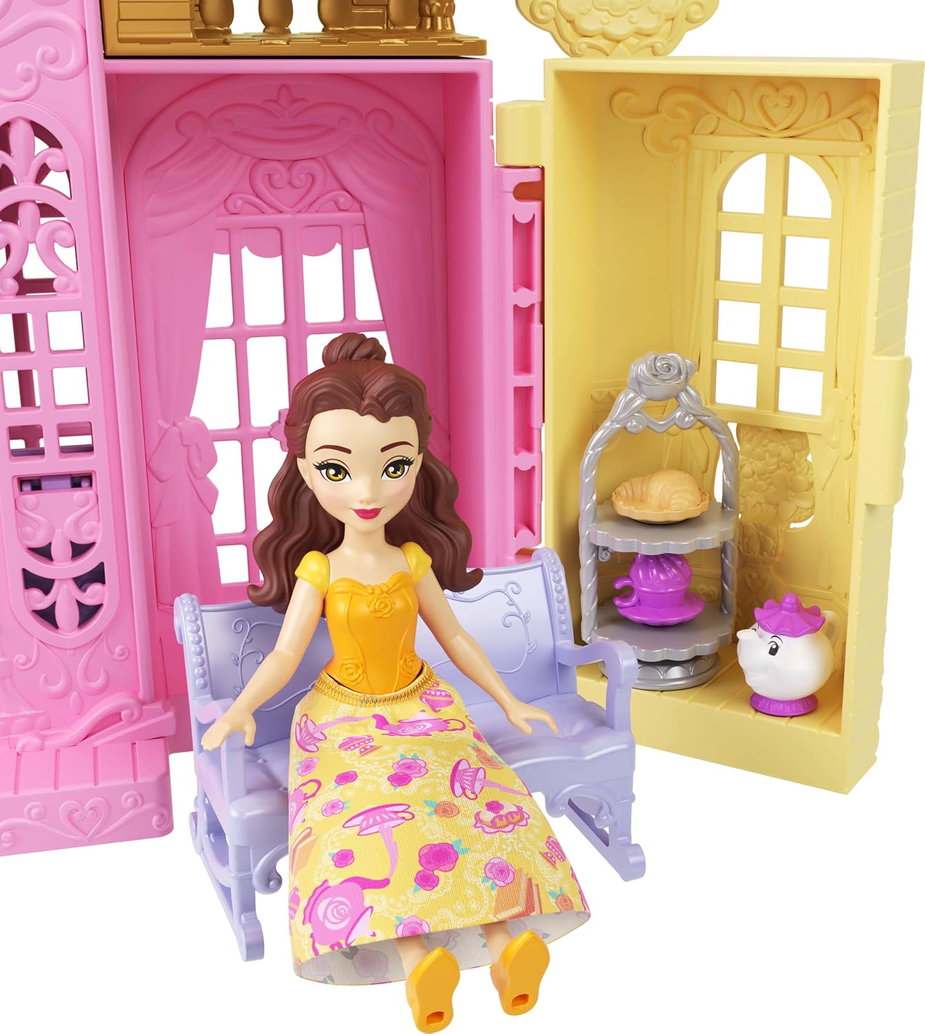 Disney Princess Belle Small Doll & Tea Shop Playset