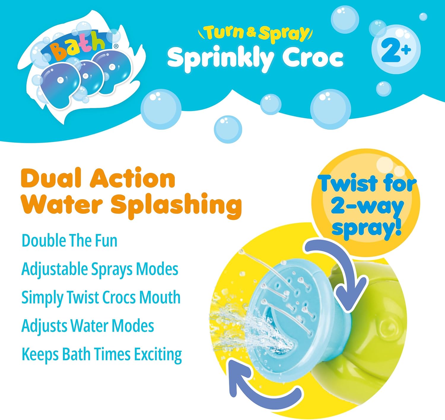 Bath Pop - Wind Up Sprinkly Croc