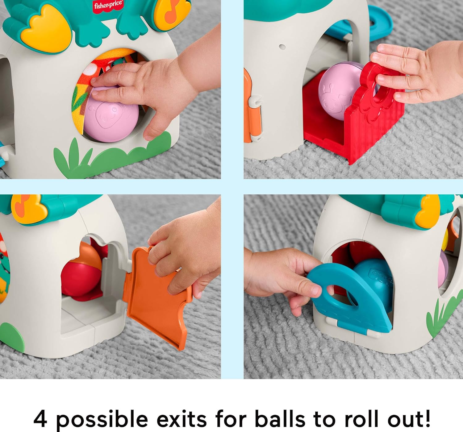 Fisher-Price Baby Toy Light-Up & Roll Frog Musical Ball