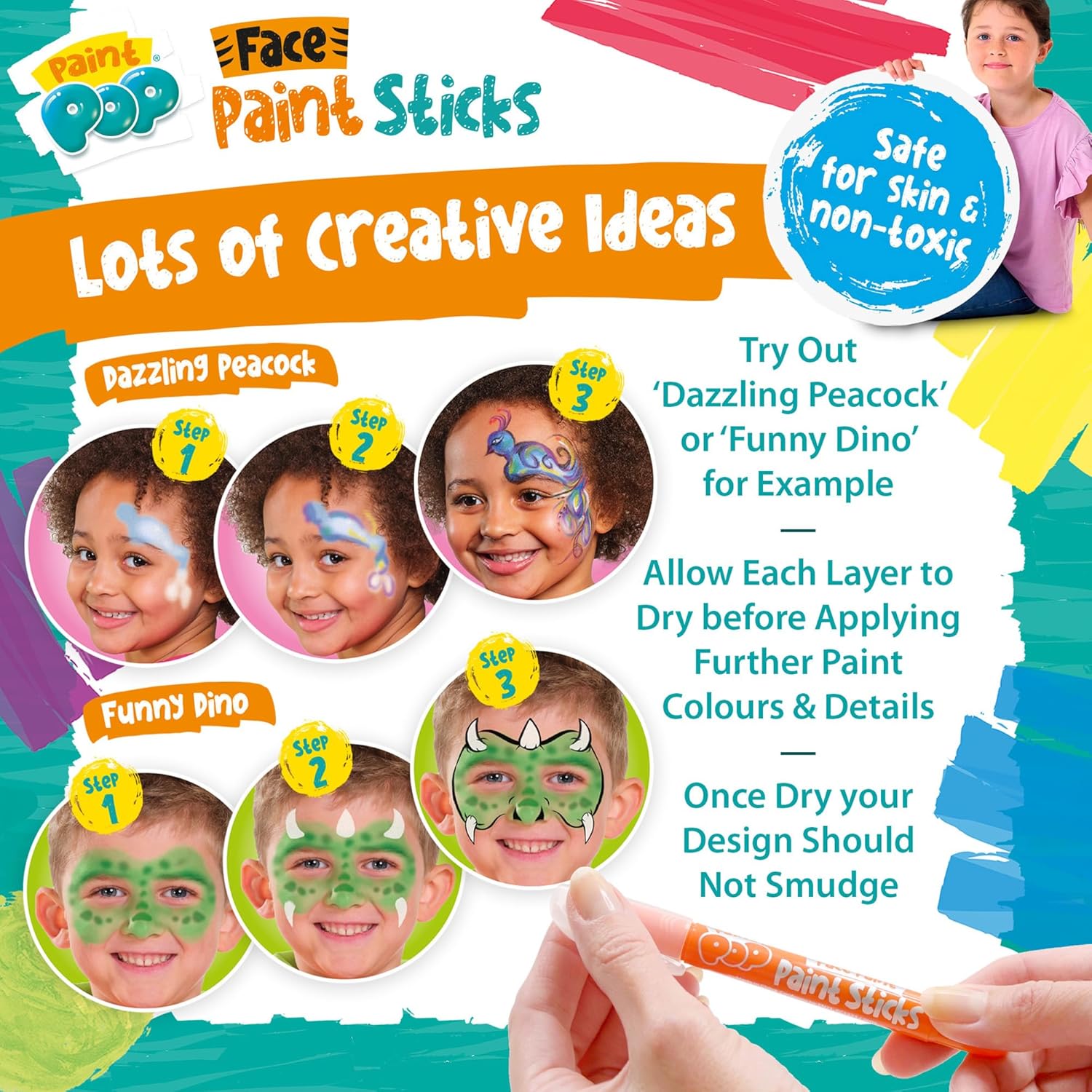 Paint Pop Face Paints 12 Pack