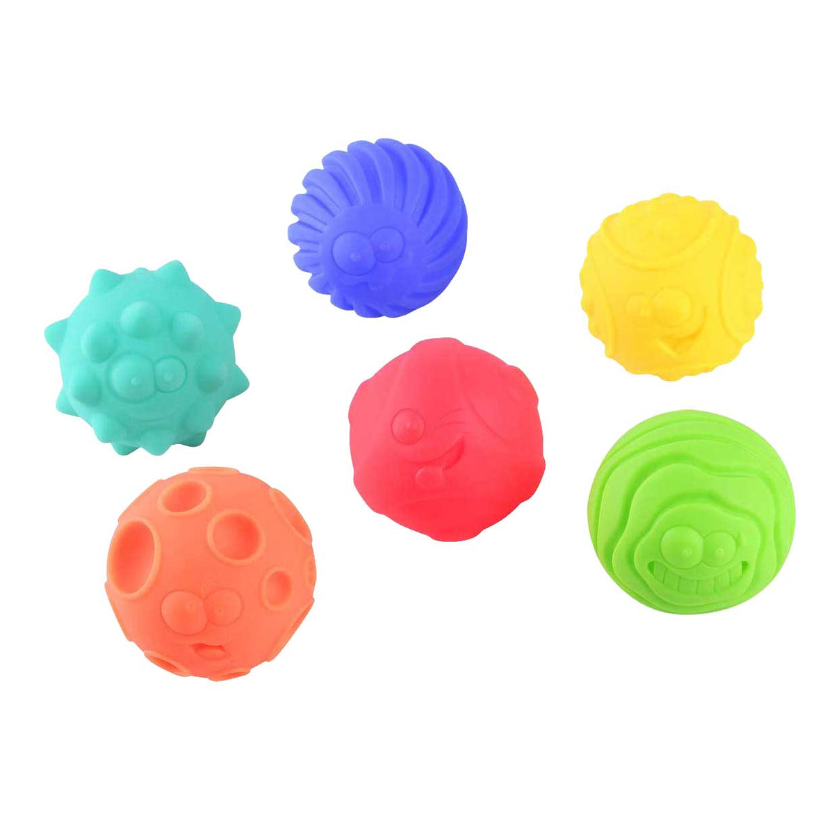 Rainbow Textured Sersory Balls 6 Pack