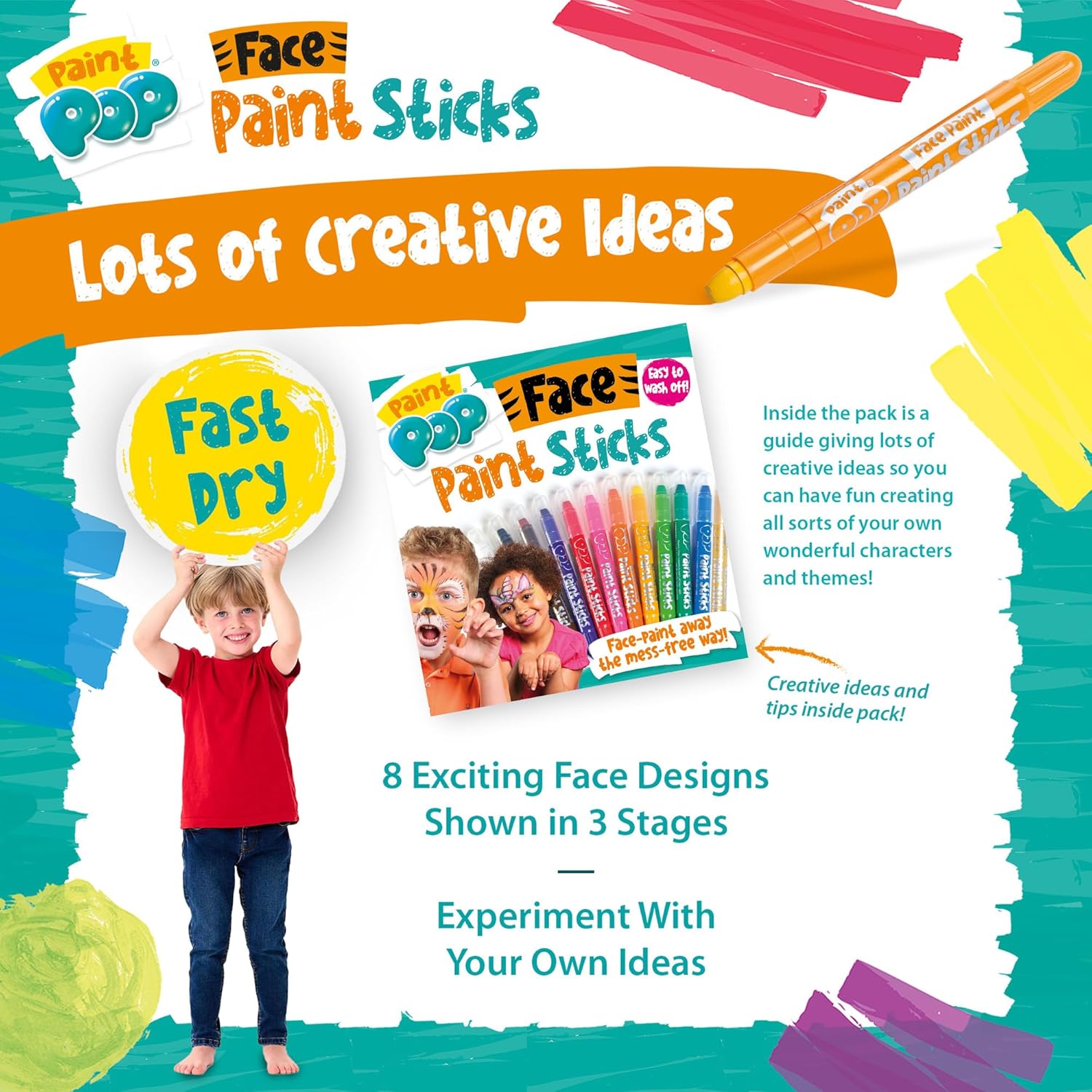 Paint Pop Face Paints 12 Pack