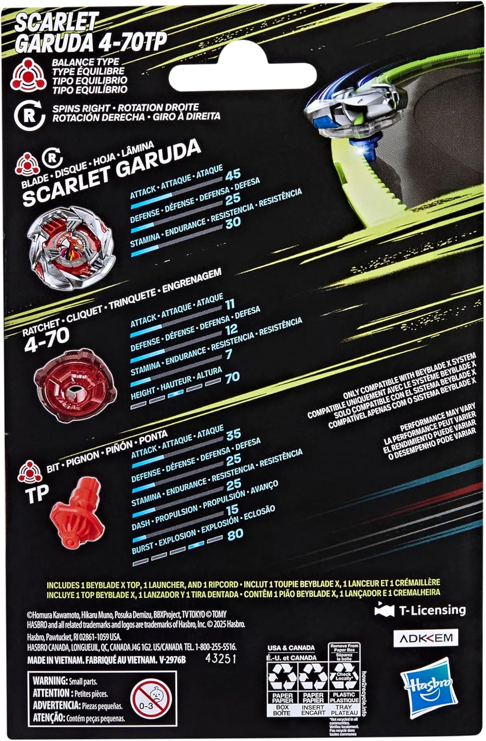 Beyblade X - Scarlet Garuda 4-70TP BX Starter Pack