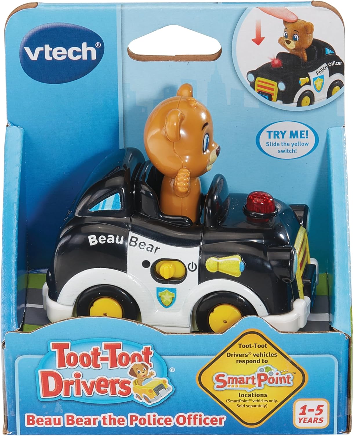 VTech Toot-Toot Drivers Beau Bear The Police Car