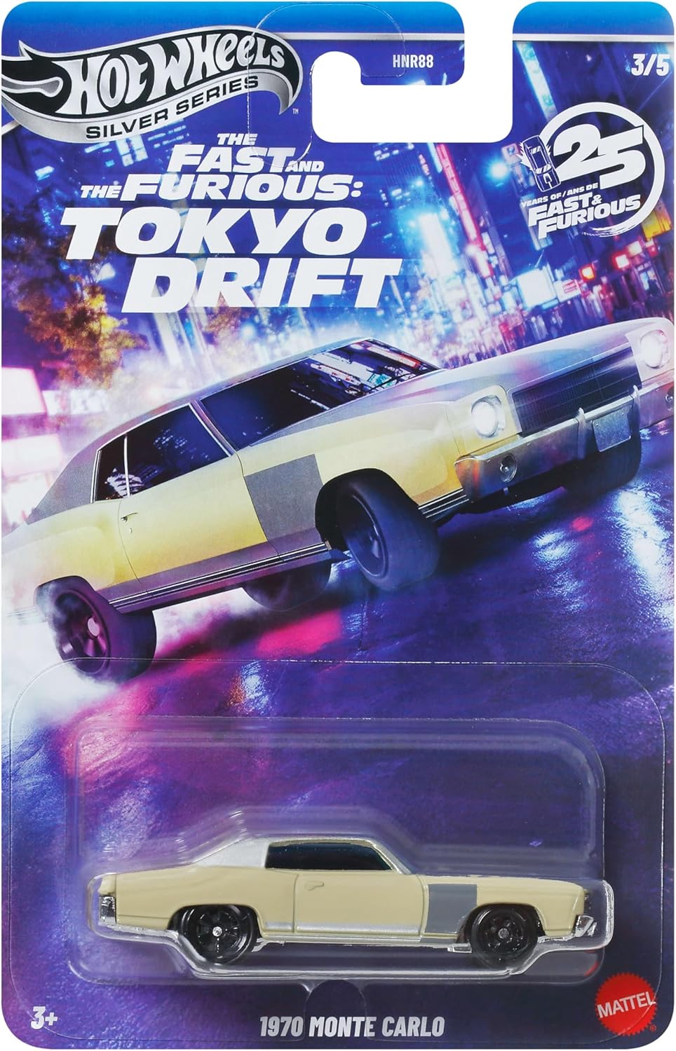 Hot Wheels Silver Tokyo Drift 1970 Monte Carlo