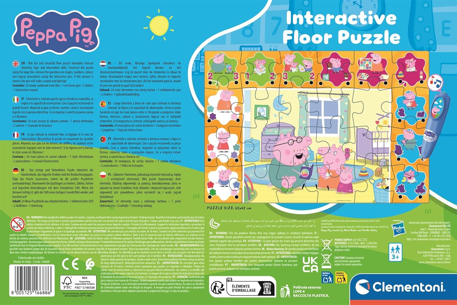 Clementoni Peppa Pig Interactive Floor Puzzle
