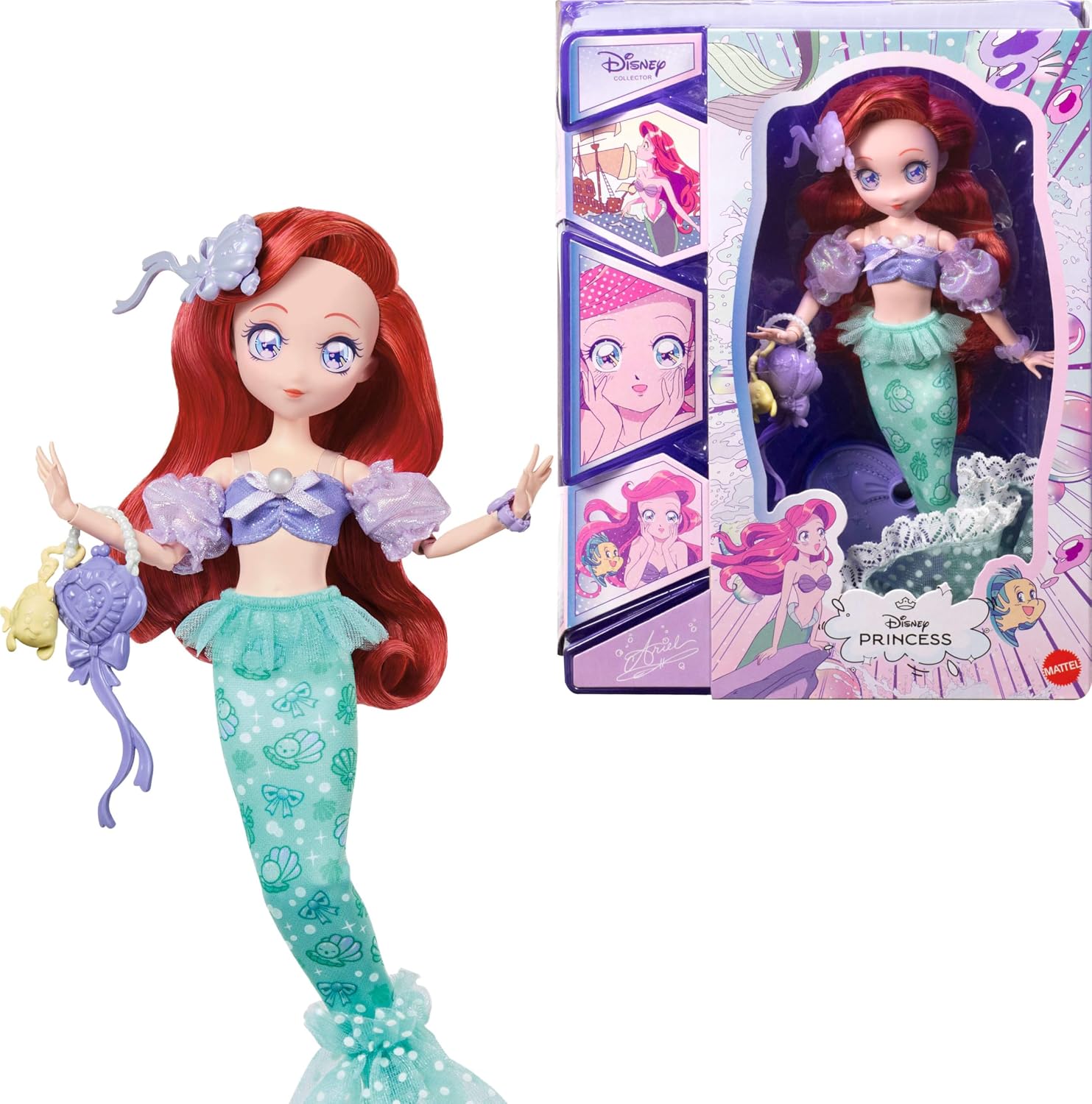 Disney Collector Princess Ariel Mermaid Manga Collectible Anime Doll