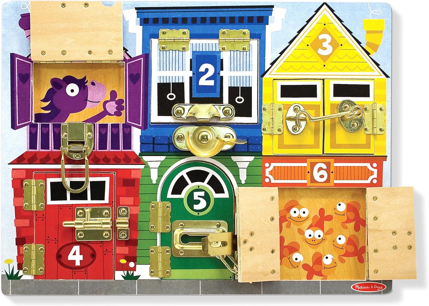 Melissa & Doug Wooden Latches Board Game