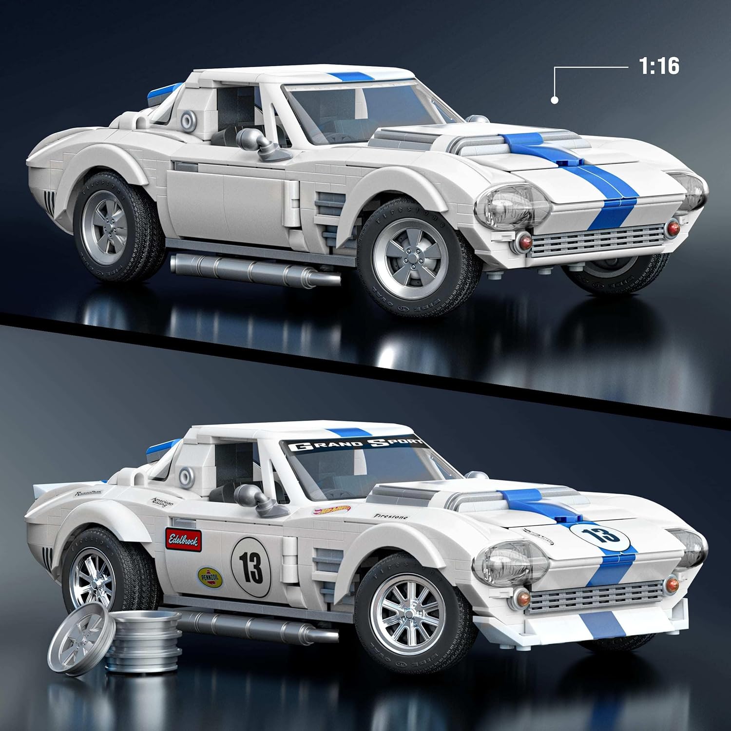 Hot Wheels Brick Shop Corvette Grand Sport