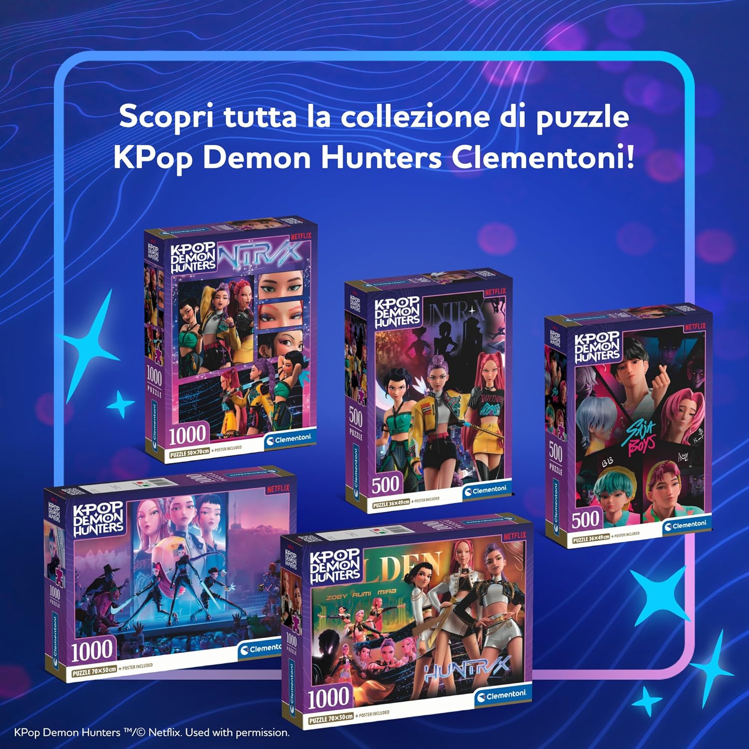 Clementoni K-Pop Demon Hunters 1000 Piece Compact Jigsaw Puzzle