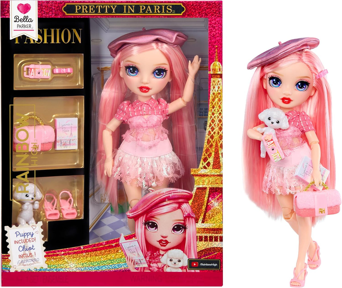 Rainbow High Pretty in Paris Doll - Bella Parker