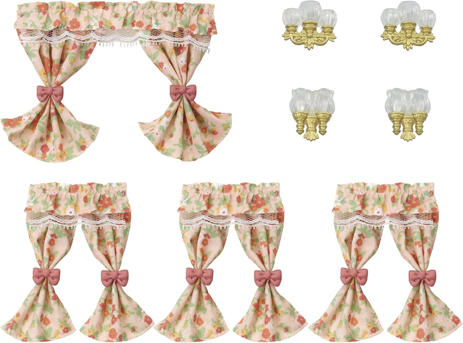 Sylvanian Families Wall Sconces & Curtains Set