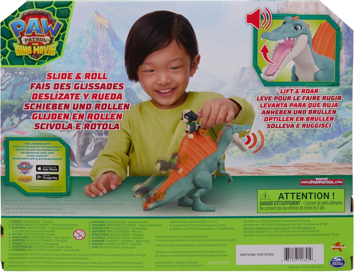 Paw Patrol Dino Movie - Rex Rise and Roll Dino Set