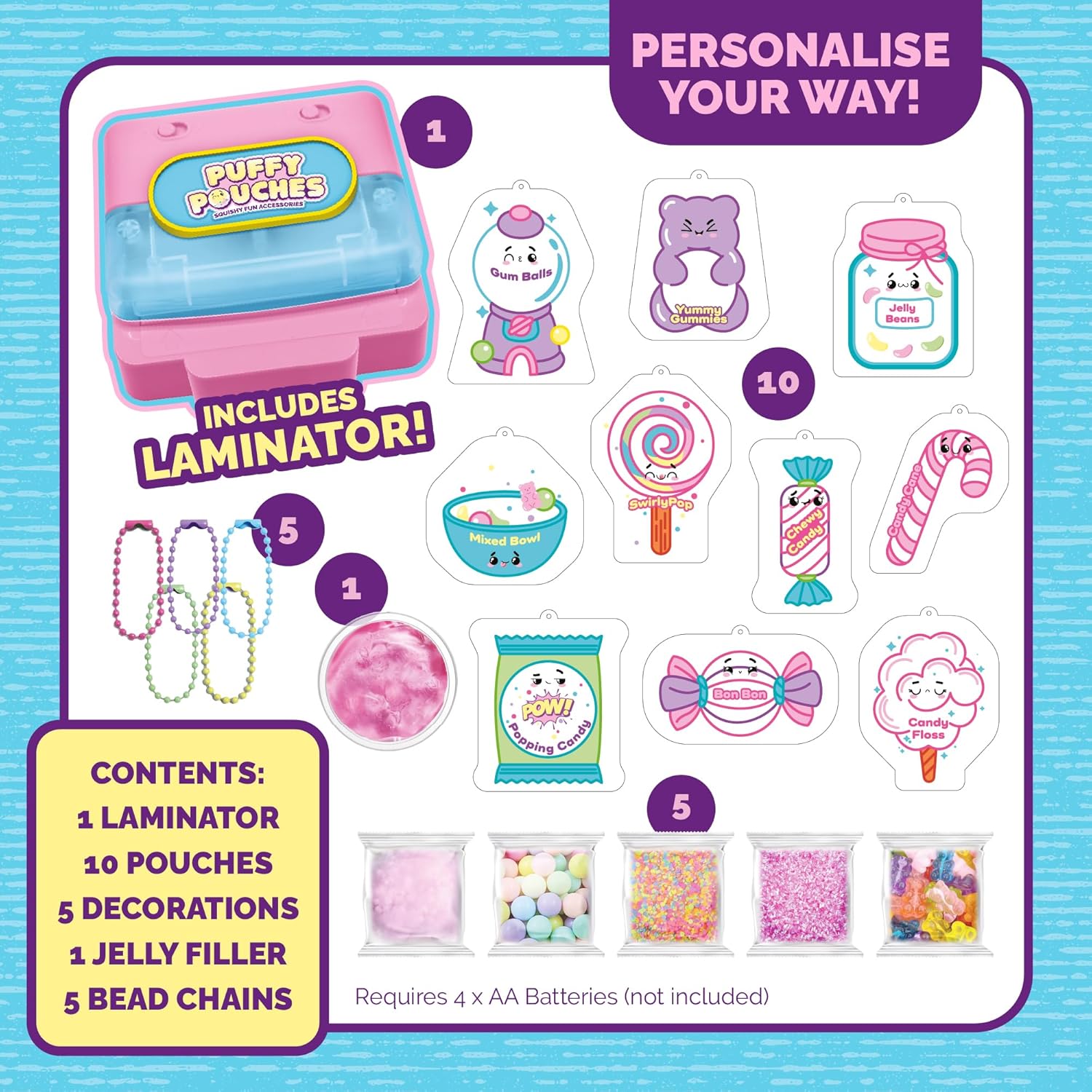Puffy Pouches Theme Set - Candy Store