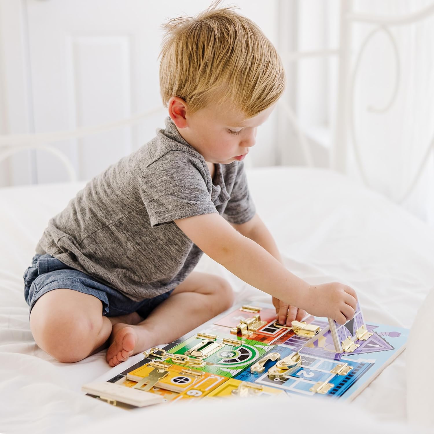 Melissa & Doug Wooden Latches Board Game