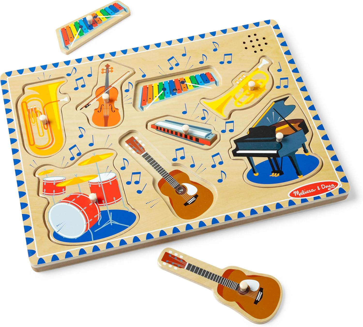 Melissa & Doug Wooden Musical Instrument Sound Puzzle