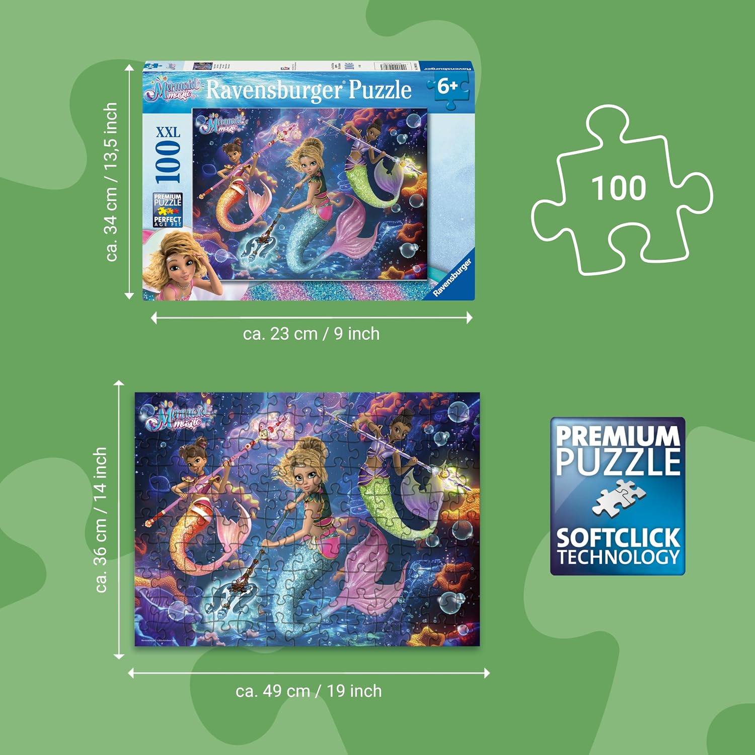 Mermaid Magic 100 XXL Piece Jigsaw Puzzle