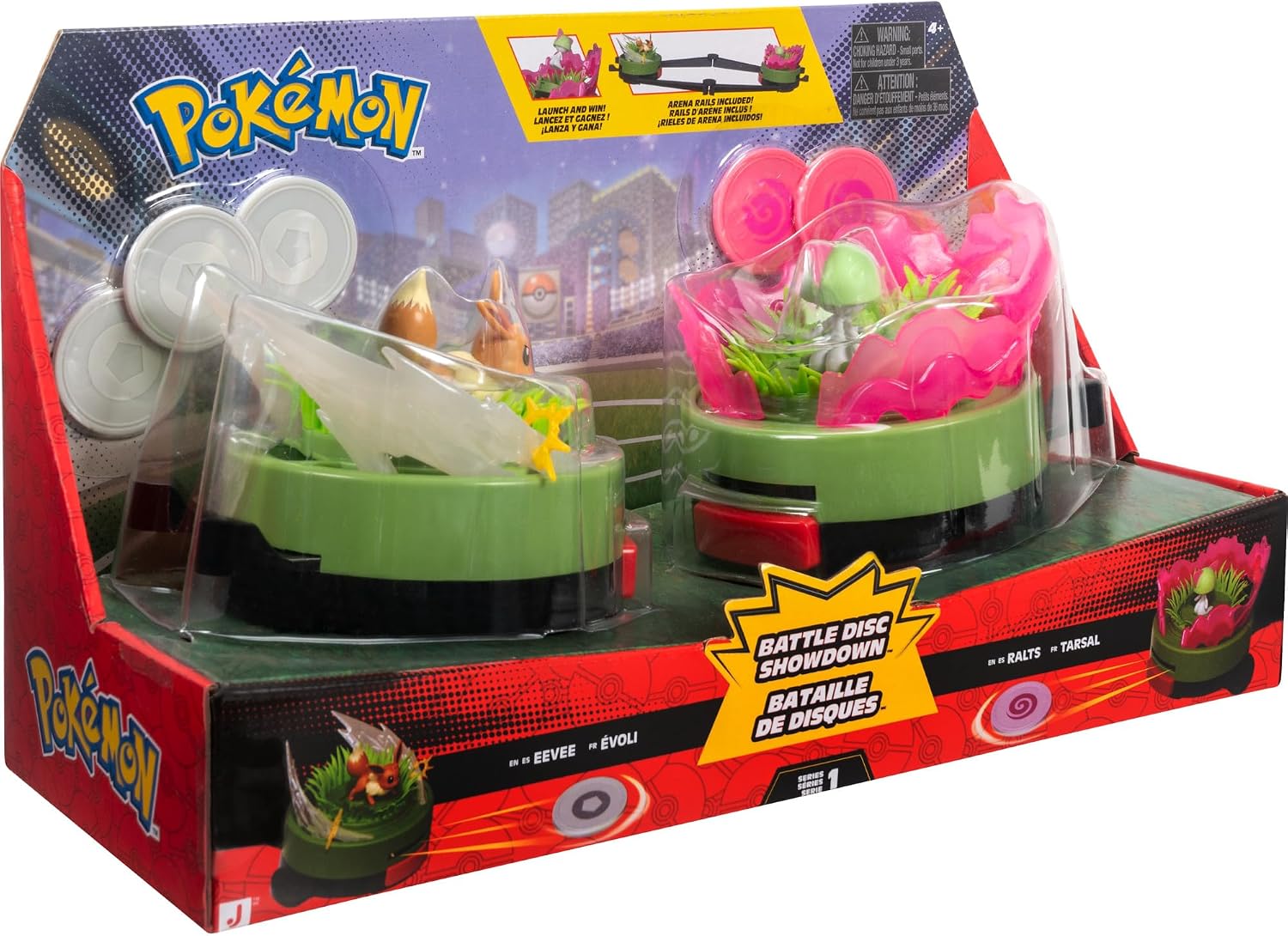 Pokemon Battle Disc Showdown Game with Eevee & Ralts