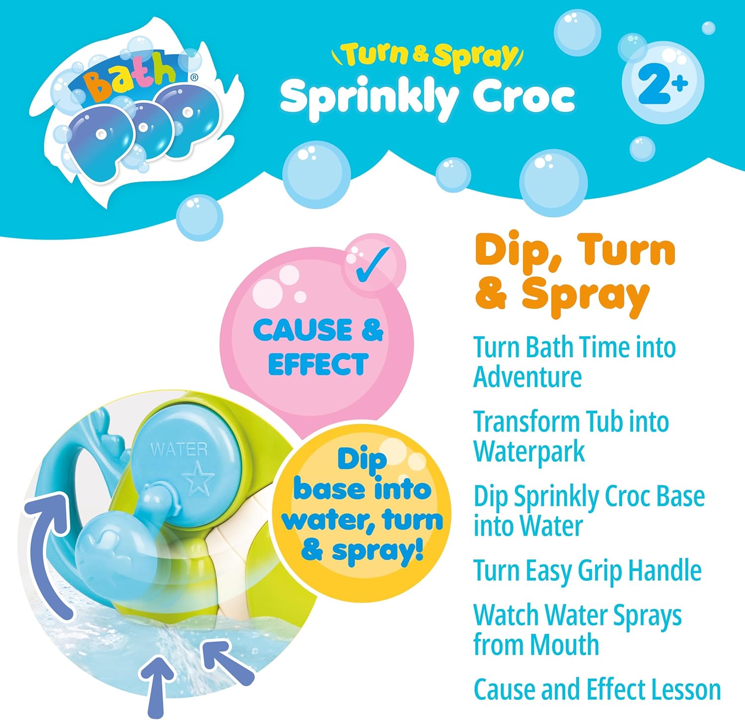 Bath Pop - Wind Up Sprinkly Croc