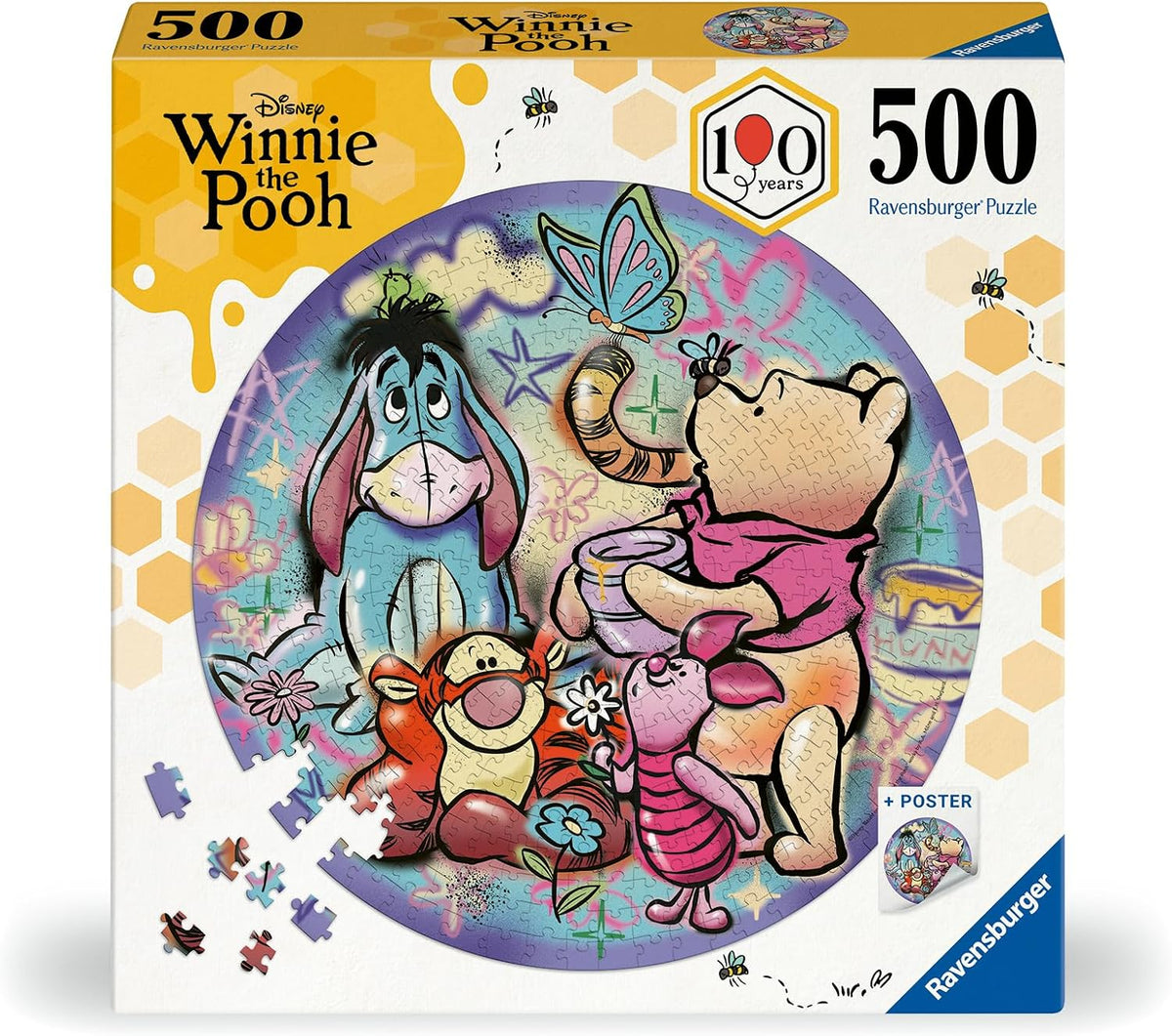Winnie the Pooh Circular 500 piece Jigsaw Puzzle