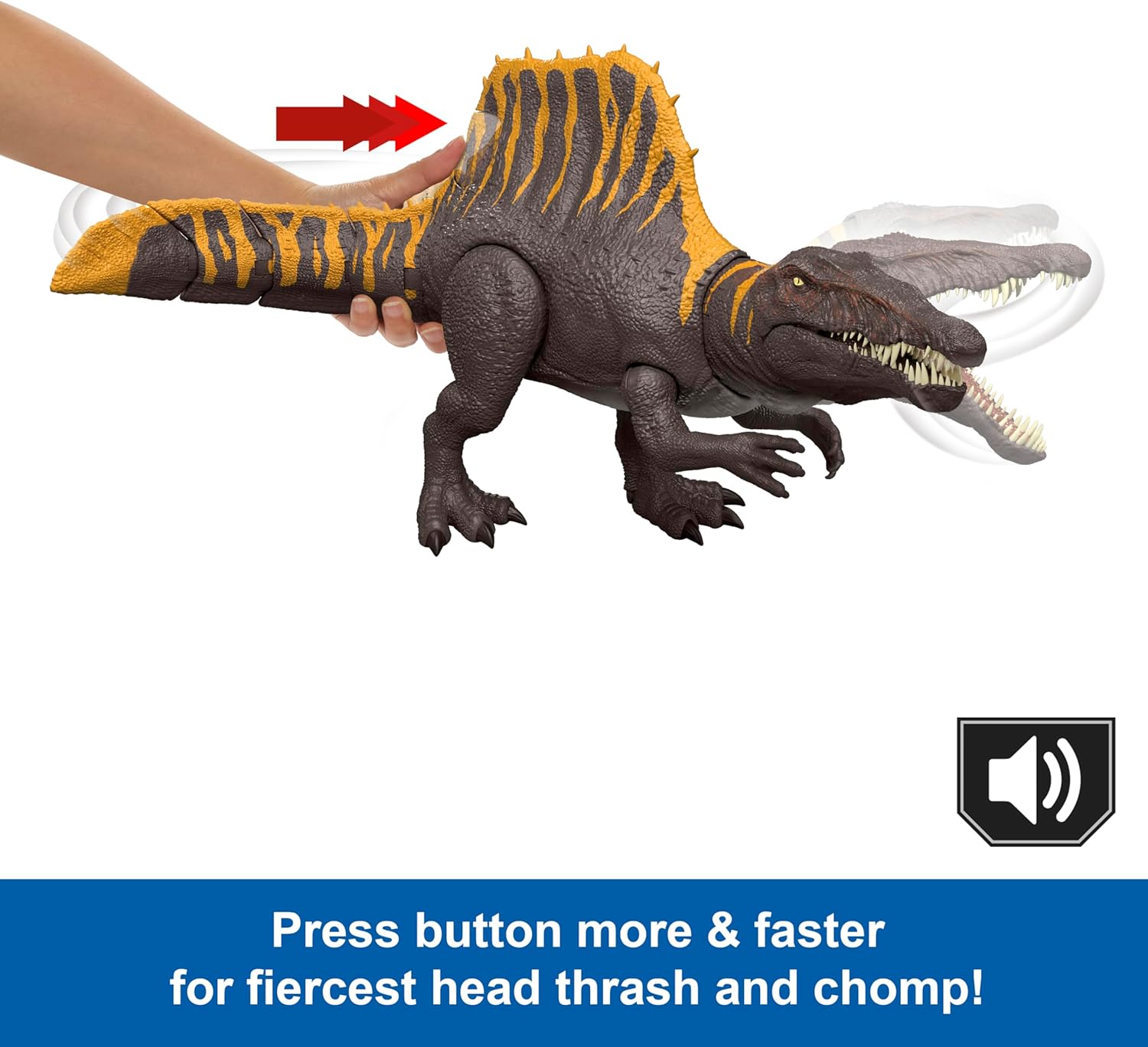 Jurassic World Rebirth - Tail Thrasher Spinosaurus Dinosaur Action Figure