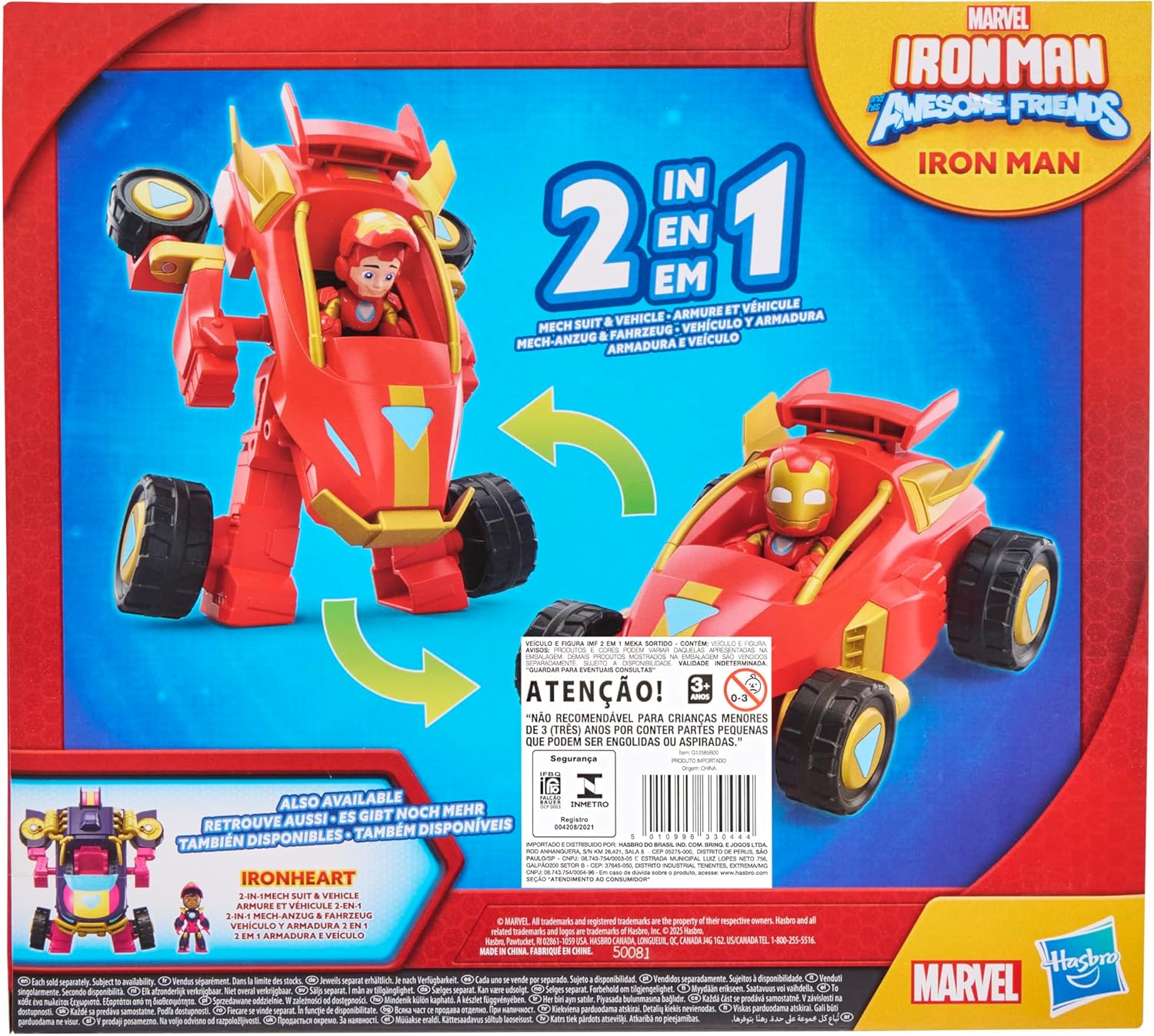 Iron Man and his Awesome Friends Figure & Vehicle 2-In-1 Mech Suit Iron Man Pack