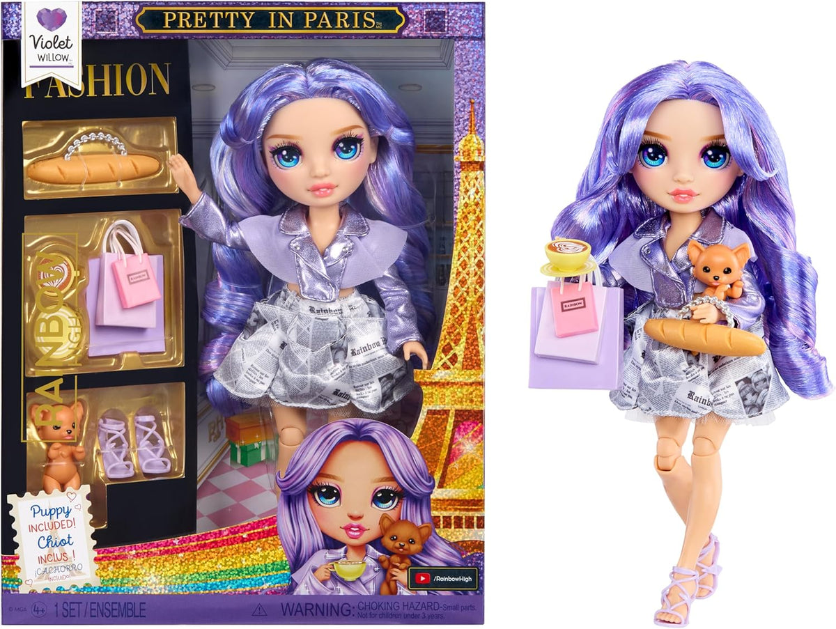 Rainbow High Pretty in Paris Doll - Violet Willow