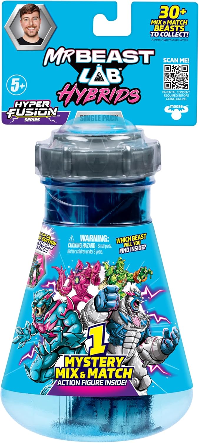 MrBeast Lab - Hybrids Hyper Fusion Mystery Mix & Match Actiong Figure Pack