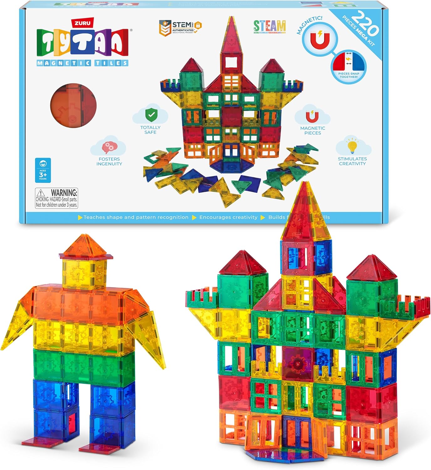 Tytan Magnetic Tiles 220 Piece Set