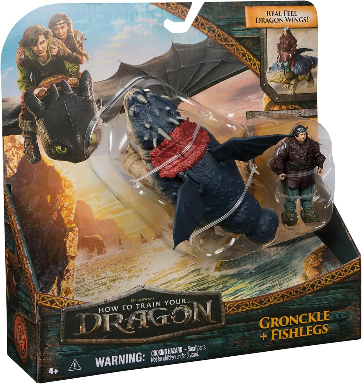 Dreamworks How to Train your Dragon Gronckle & Fishlegs Action Figure Set